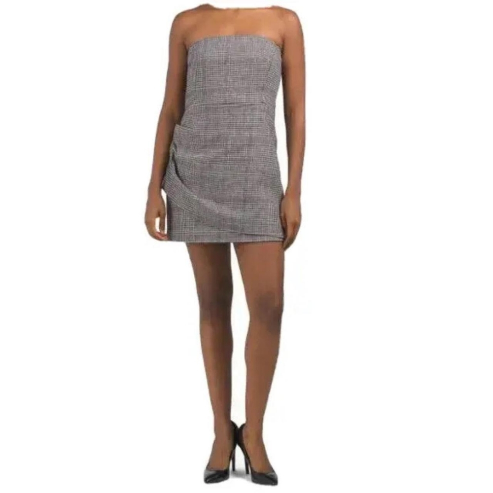 House of Harlow NWOT 1960 Side Zip Plaid Minidress XS/S/L
